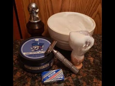 SOTD Crowne Crane Port Royal Bay Rum Soap King C Gillette Razor