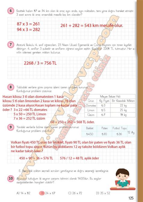 S N F Matematik Meb Yay Nlar Ders Kitab Cevaplar Sayfa Ders