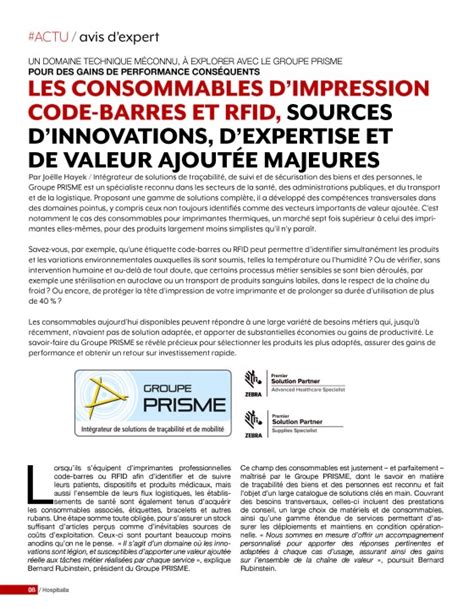 Les Consommables Dimpression Code Barres Et Rfid Sources D