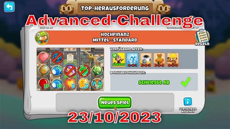 Btd Top Herausforderung Bloonstd Advanced Challenge