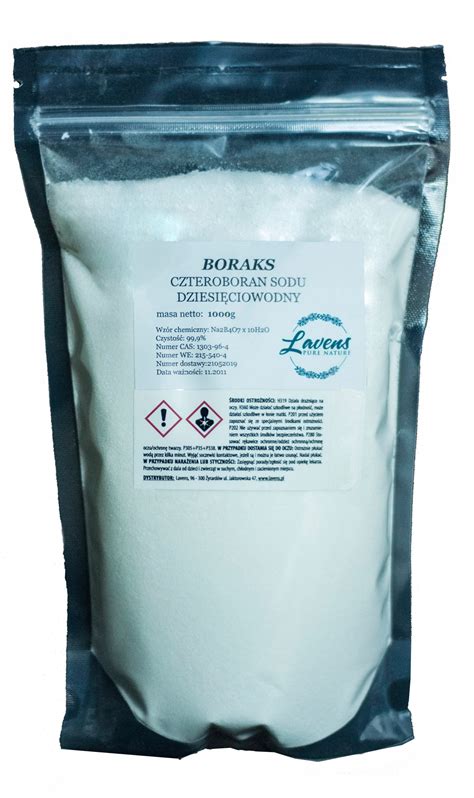 BORAKS CZTEROBORAN SODU 99 9 CZYSTOŚĆ BORAX 1KG 8151745987 Allegro pl