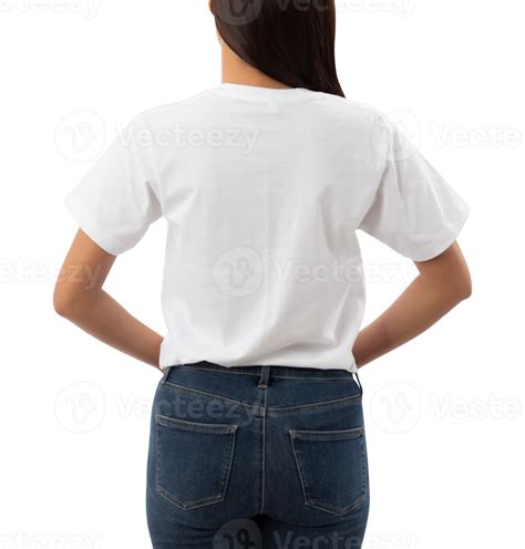 Young Woman In White T Shirt Mockup Cutout Png File 12487266 Png