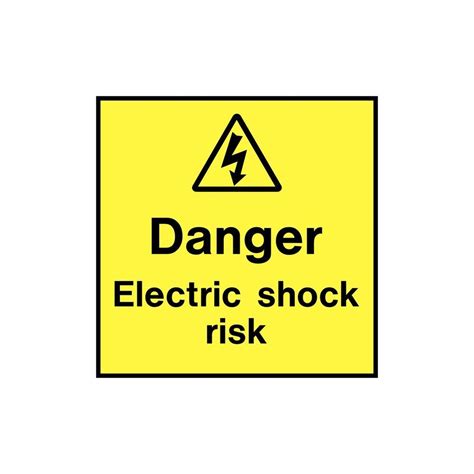 Danger Electric Shock Risk Labels Labels Electric Shock Dangerous