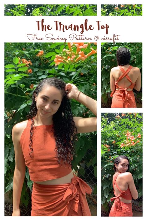 triangle top  sewing pattern fabric art diy