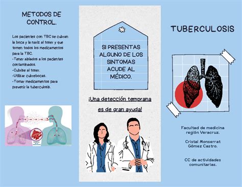 Triptico De Tuberculosis Pulmponar TUBERCULOSIS METODOS DE CONTROL