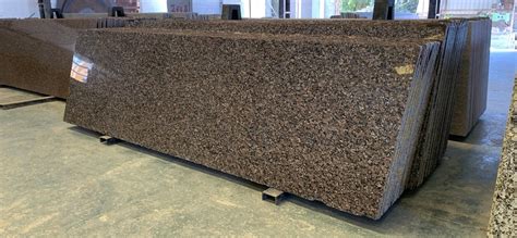 Polished Crystal Brown Granite Slab For Flooring Thickness Mm