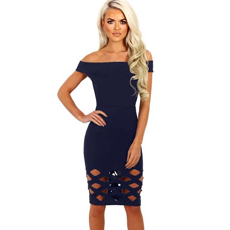 Women Bandage Bodycon Slim Hollow Out Evening Party Cocktail Club Mini Dress Ebay