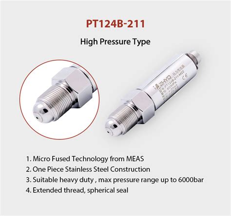 Pt B High Pressure Range Micron Fused Technology Pressure