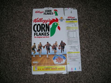 Kellogg S Corn Flakes Box Olympic Basketball Team Ex Condition