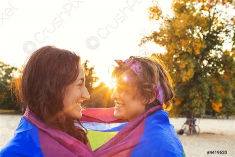 Lesbian Couple On The Beach Stock Photo 4419620 Crushpixel