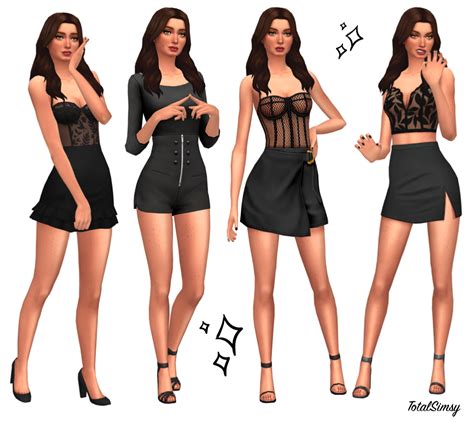 Sims Spice And Everything Nice — Totalsimsy Sexy Black Outfit 👁 Cc