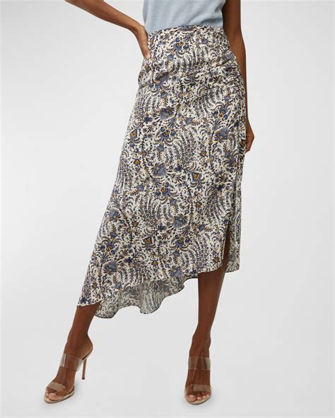 Veronica Beard Ari Ruched Midi Skirt Neiman Marcus