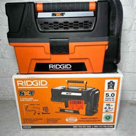 RIDGID 3 Gallon 5 0 Peak HP NXT Wet Dry Shop Vacuum With Filter