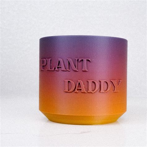 Plant Daddy Planter Plant Dad Pot 3D Printed Planter Indoor Etsy