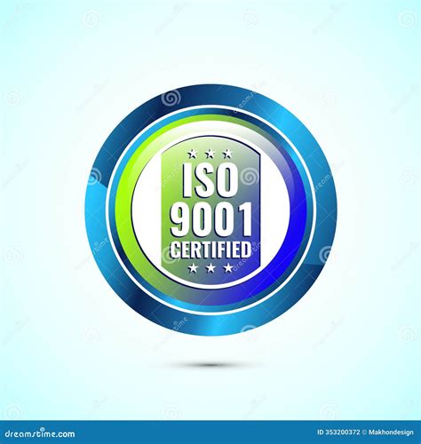 ISO 9001 Certified Icon Design Illustration, Standard Quality Label ...