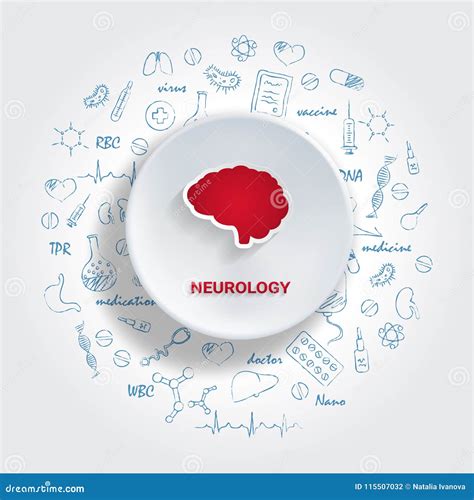 Icons For Medical Specialties Neurology Concept Vector Illustration