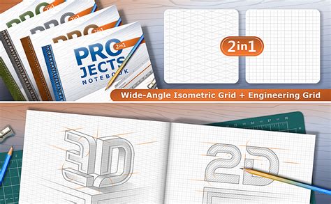 Projects Notebook In Two Grids Graph Paper Notebook Engineering