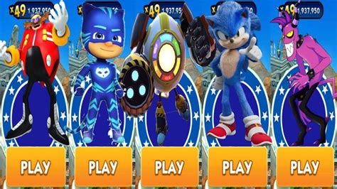 Tag With Ryan Vs Sonic Dash Movie Sonic Vs Catboy PJ Masks Vs All