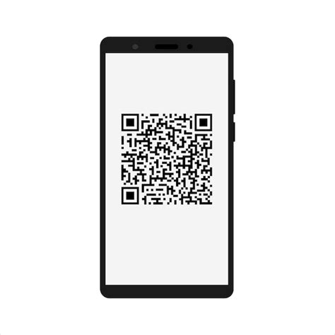 Smartphone Scannant Le Code Qr Vecteur Premium