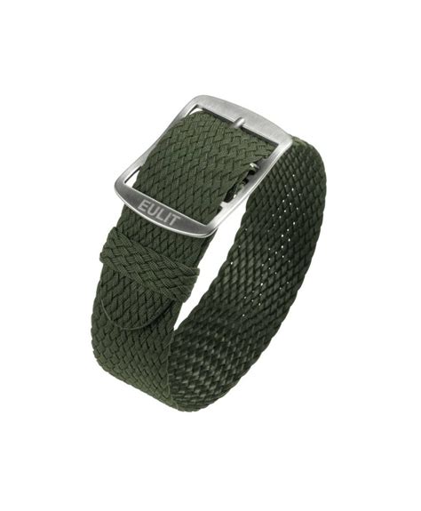 Eulit Baltic Perlon Strap Olive Green Watch Bands Watchbandit