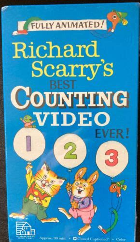 Richard Scarry S Best Counting Video Ever Vhs Brand New