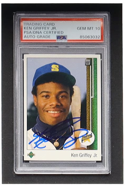 Ken Griffey Jr Signed 1989 Upper Deck 1 RC PSA Auto Grade 10