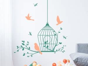 Sticker Cage Oiseaux Libellules Magic Stickers