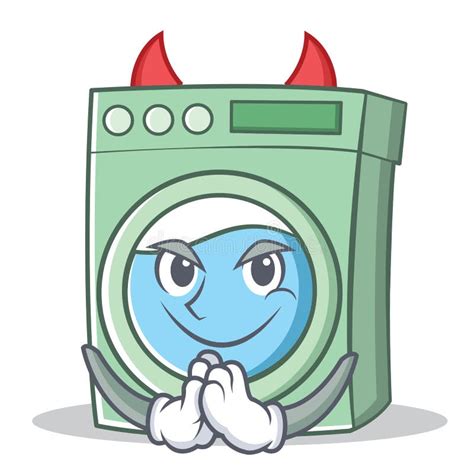 Devil Washing Machine Character Cartoon Stock Vector Illustration Of