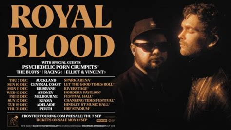 ROYAL BLOOD UK UK ROCK DUO ANNOUNCE RETURN TO AUSTRALIA NEW