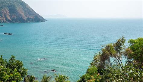 Green Water Palm Trees And Secluded Cabo De Rama Beach In South Goa