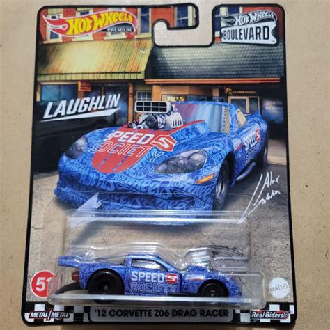 Jual HOT WHEELS PREMIUM 12 CORVETTE Z06 DRAG RACER BOULEVARD BLUE