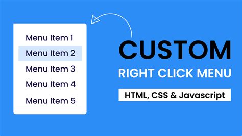 Custom Right Click Context Menu | Javascript | Coding Artist