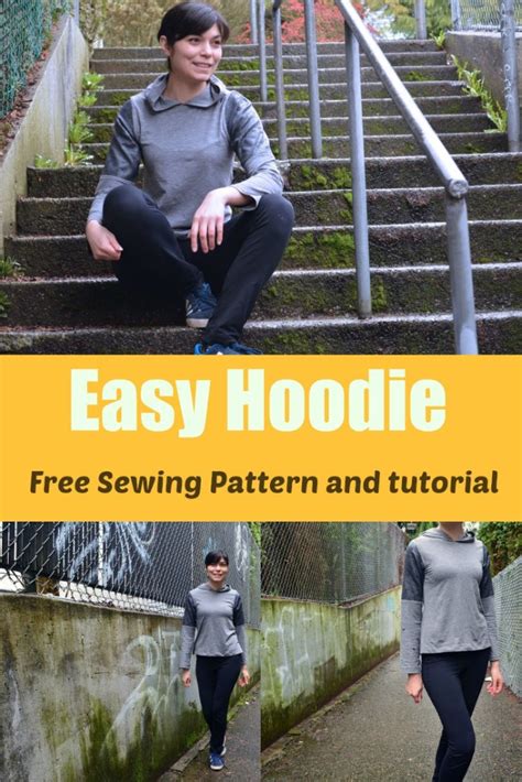 Free Sewing Pattern Easy Hoodie On The Cutting Floor Printable Pdf Sewing Patterns And