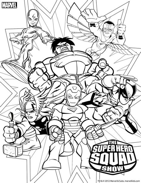 Free Super Hero Squad Coloring Pages