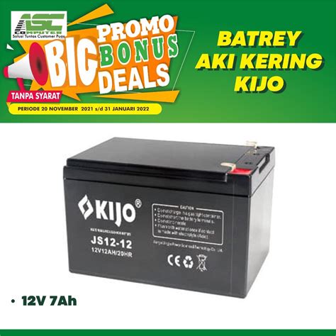 Jual Baterai Aki Kering Kijo V Ah Shopee Indonesia