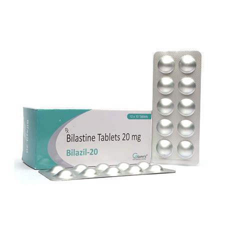 Bilastine 20mg Tablet Bilazil 20