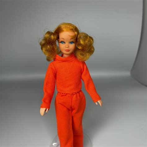 1970s Bend Leg Skipper Doll Blonde In World Of Love Orange Bellbottoms Set Etsy