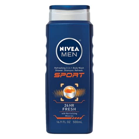 Nivea Men Sport 3 In 1 Body Wash 169 Oz Bottle