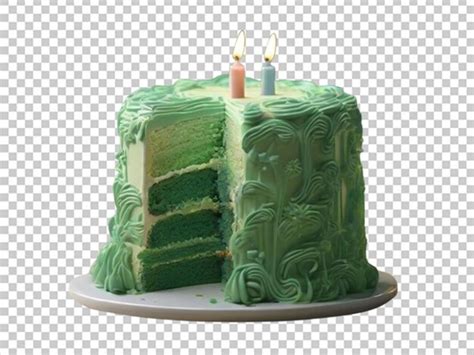 Premium Psd Happy Birthday Green Cake