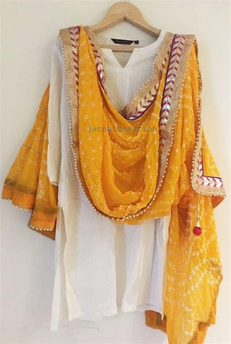 Yellow Bandhej Dupatta Silk Bandhani Bandhej Women Heavy Etsy