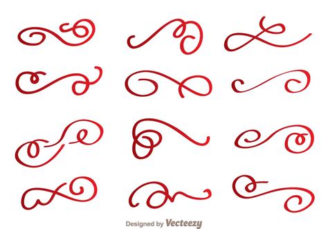 Red Swirly Line Vectors 94458 Vector Art at Vecteezy