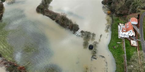 Lippe In Werne Bilder Aus Der Luft Zeigen Ausmaß Des Hochwassers