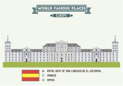 Madrid spain travel doodle with architecture Vector Image