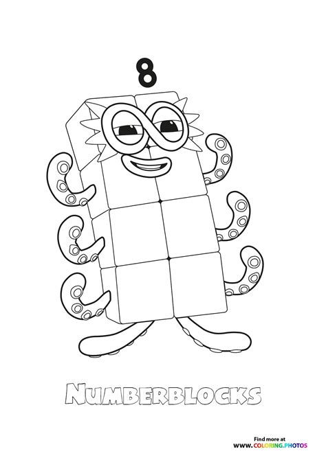 Numberblocks - Coloring Pages for kids | 100% free print or download