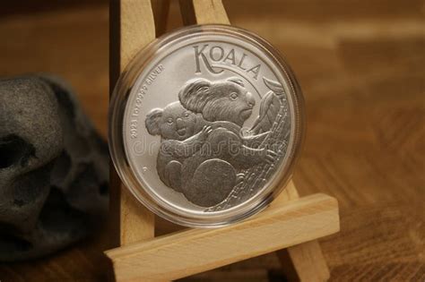 Pure Silver Investment Coin 1 Dollar Australian Koala 2023 Editorial