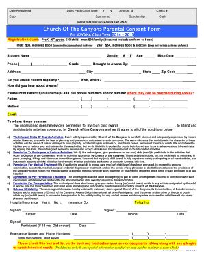 Fillable Online Awana Registration Form Doc Fax Email Print Pdffiller