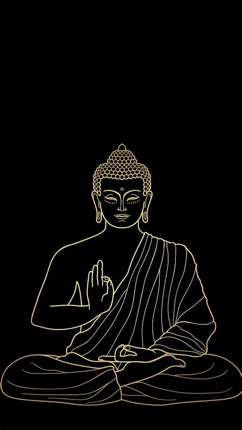 Lord Buddha Line Art