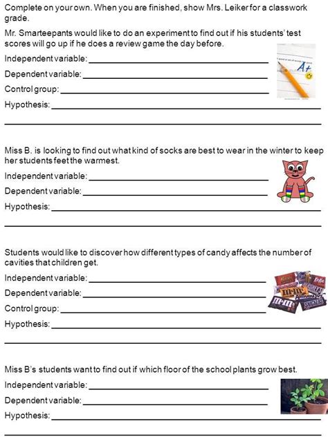 Dependent And Independent Variables Worksheet Independent An