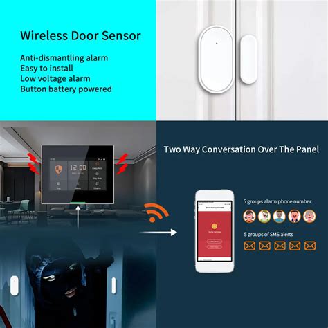 Tuya Wireless Touch Gsm Wifi Home Security Smart Alarm System Kit