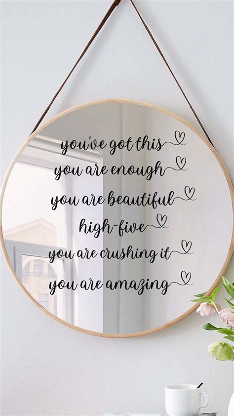 Mirror Decal Mirror Stickers You Are Amazing You Are Beautiful